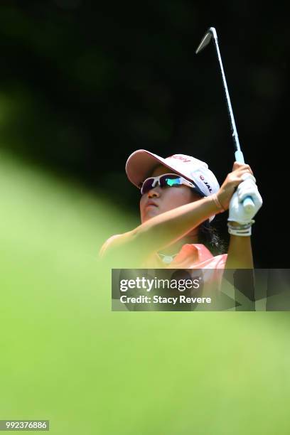 Nasa Hataoka of Japan hits her tee shot on the second hole during the first round of the Thornberry Creek LPGA Classic at Thornberry Creek at Oneida...