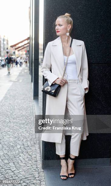 Franziska Knuppe during the Strenesse exclusive dinner at Borchardt Restaurant on July 5, 2018 in Berlin, Germany.