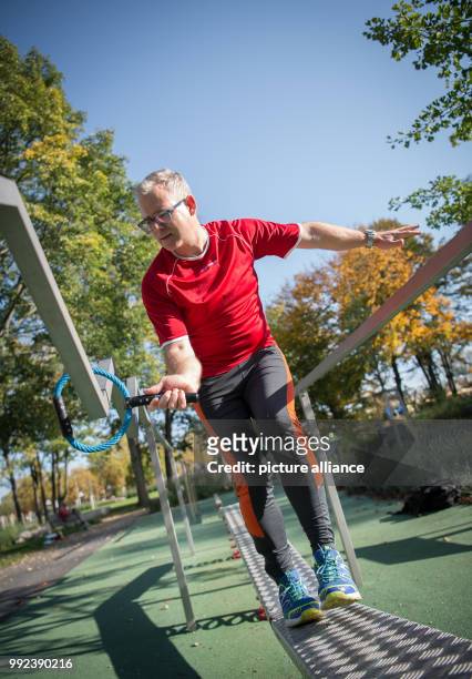 Klaus Heinzmann, participant of a long-term study on the health comparison of people active in sports and people who are not active in sports,...