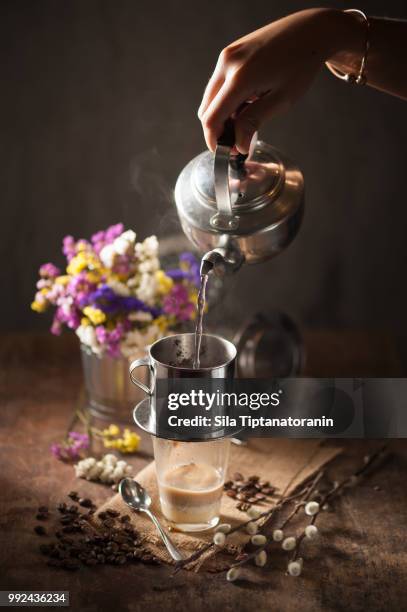 drip coffee - sila stock pictures, royalty-free photos & images