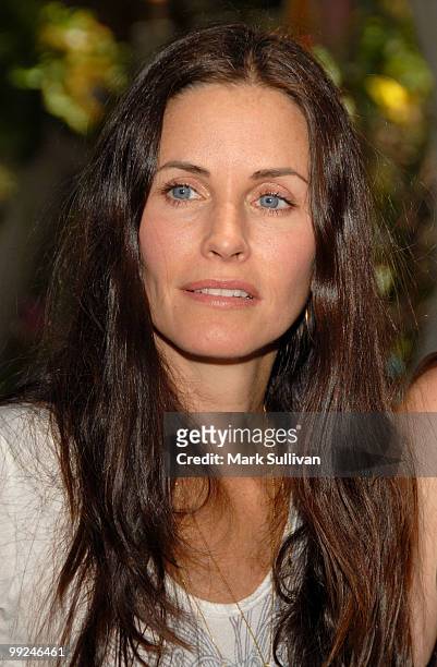 Actress Courteney Cox Arquette poses at the A Time for Heroes Celebrity Carnival Sponsored by Disney benefiting the Elizabeth Glaser Pediatric AIDS...