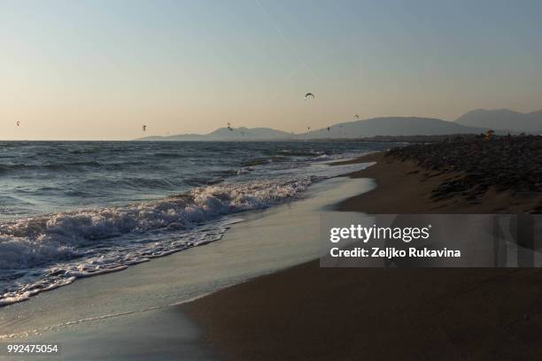 velika plaza ulcinj - ulcinj stock pictures, royalty-free photos & images