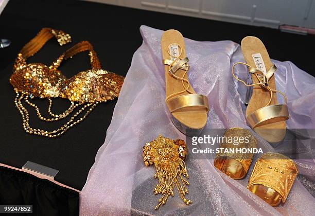 Items fromt the estate of Anna Nicole Smith on display May 13, 2010 in New York. Property from Smith's estate is to be auctioned June 26 at Planet...