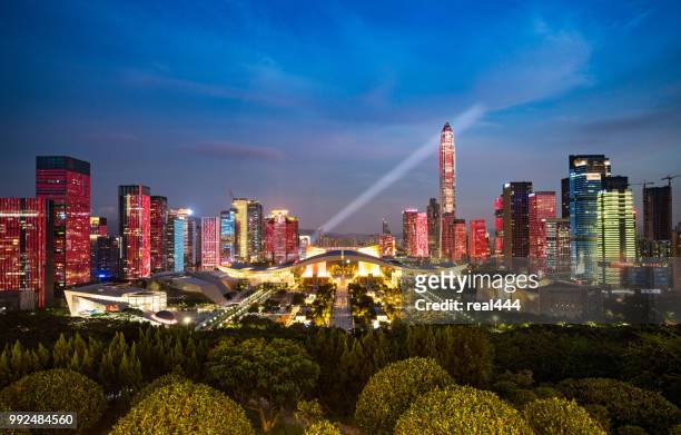 china shenzhen skyskrapa - real444 bildbanksfoton och bilder
