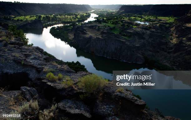 snake river at twin falls, idaho - idaho falls stock pictures, royalty-free photos & images