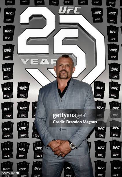 Legend Chuck Liddell poses for a photo prior to the UFC Hall of Fame Class of 2018 Induction Ceremony inside The Pearl concert theater at Palms...