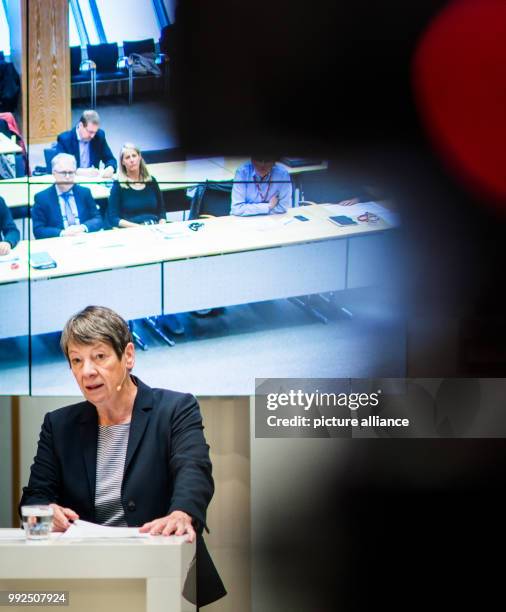 German federal minister of the environment Barbara Hendricks speaks during a press conference regarding the preperations of the world climate summit,...