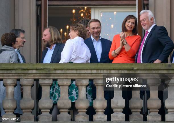 Britta Haßelmann , parliamentary business manager of the Greens' Bundestag faction, Hermann Otto Solms , Anton Hofreiter, faction leader of the...