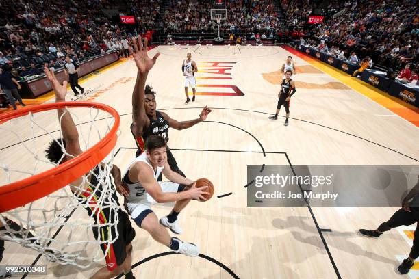 Grayson Allen of the Utah Jazz goes to the basket against the Atlanta Hawks on July 5, 2018 at Vivint Smart Home Arena in Salt Lake City, Utah. NOTE...