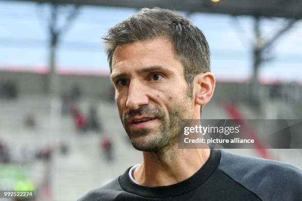 Ingolstadts co-coach Andre Mijatovic in the stadium ahead of the German 2nd Bundesliga football match between FC Ingolstadt 04 and 1. FC Heidenheim...