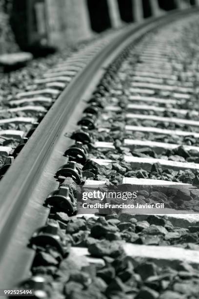 railways track in alava, spain - alava stock-fotos und bilder