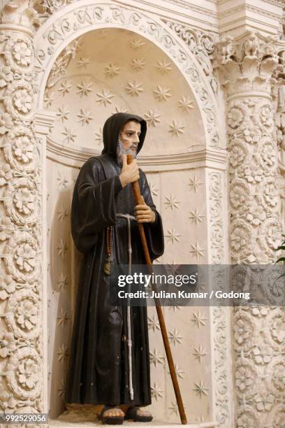 sta maria dei martiri shrine and monastery in otranto, italy. - otranto foto e immagini stock