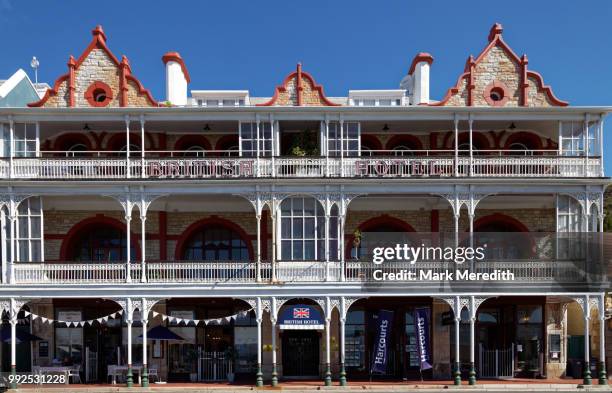 distinctive colonial building in simonstown, cape towm - towm stock pictures, royalty-free photos & images