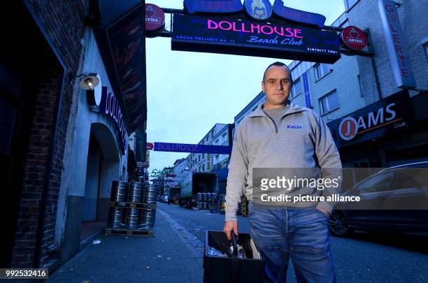 The pest controller Dennis Kalff at the "Grosse Freiheit" in Hamburg, Germany, 04 October 2017. The 40-year-old is the head of a pest control company...