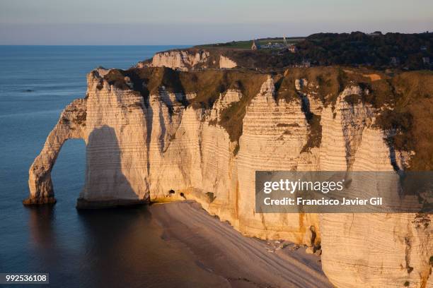 aval cliff, etretat, cote d'albatre, pays de caux, seine-maritim - pays de caux stock pictures, royalty-free photos & images