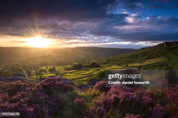 baslow edge - baslow stock pictures, royalty-free photos & images
