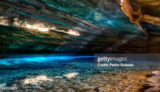 blue cave (gruta azul) - gruta stock pictures, royalty-free photos & images