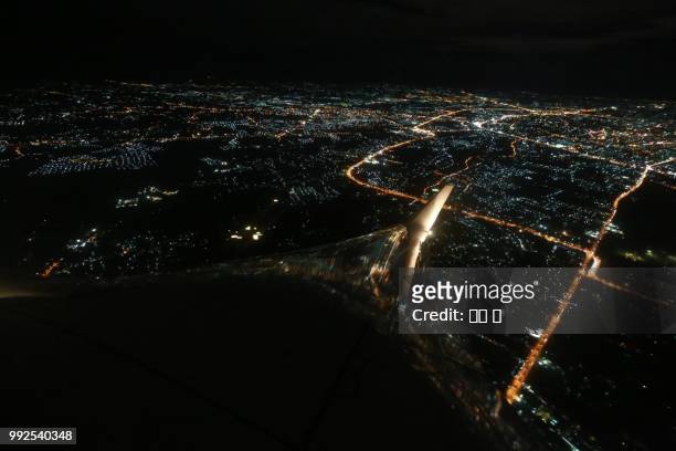 fly over the chiang mai old city - 平 bildbanksfoton och bilder