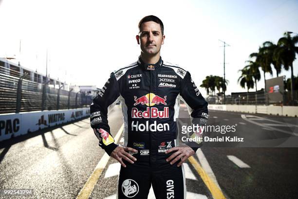 Jamie Whincup driver of the Red Bull Holden Racing Team Holden Commodore ZB poses for a portrait ahead of the Supercars Townsville 400 on July 6,...