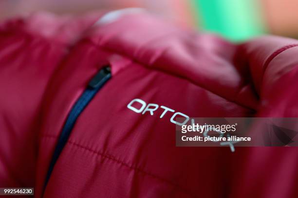An Ortovox jacket produced by Schwan-Stabilo at the company's annual financial press conference in Heroldsberg, Germany, 24 October 2017. Photo:...