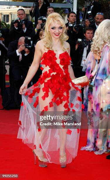 Julie Atlas Muz attends the Premiere of 'On Tour' at the Palais des Festivals during the 63rd Annual International Cannes Film Festival on May 13,...
