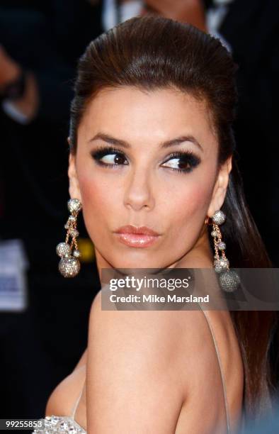 Eva Longoria Parker attends the Premiere of 'On Tour' at the Palais des Festivals during the 63rd Annual International Cannes Film Festival on May...