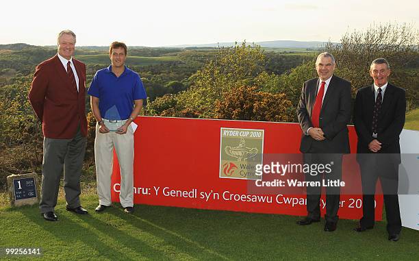 Jim Farmer, Captain of the PGA, Ian Brown of Newent, Rob Holt Chief Executive of Ryder Cup Wales 2010 LTD and Mike Blackman, Chairman of Southerndown...