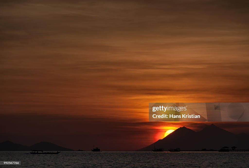 Sunset at Komodo Dragon Island