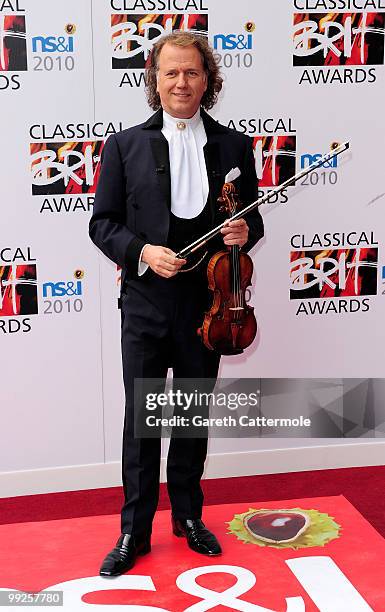 Composer Andre Rieu attends the Classical BRIT Awards at Royal Albert Hall on May 13, 2010 in London, England.