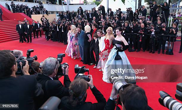 Dirty Martini, Mimi Le Meaux, Julie Atlas Muz, Suzanne Ramsey ,director Mathieu Amalric, Evie Lovelle and Roky Roulette attend the 'On Tour' Premiere...