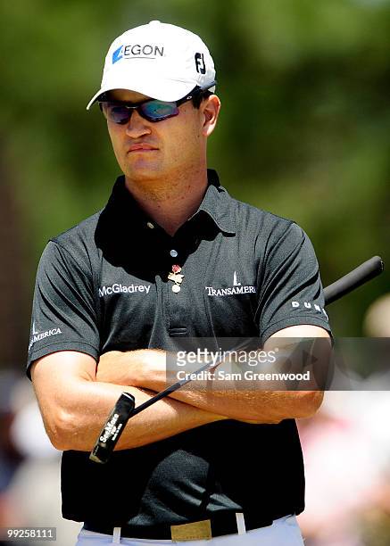 Zach Johnson looks on during the final round of THE PLAYERS Championship held at THE PLAYERS Stadium course at TPC Sawgrass on May 9, 2010 in Ponte...