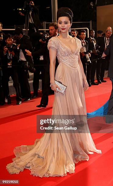 Fan Bing Bing attends the 'Chongqing Blues' Premiere at the Palais des Festivals during the 63rd Annual Cannes Film Festival on May 13, 2010 in...