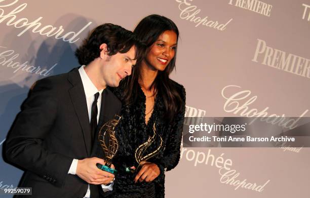 Actor Edward Hogg and model Liya Kebede attend The Chopard Trophy at the Hotel Martinez during the 63rd Annual International Cannes Film Festival on...