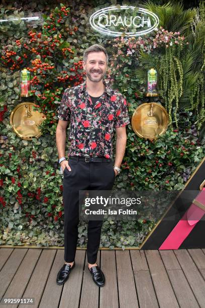 German presenter Jochen Schropp attends The Fashion Hub during the Berlin Fashion Week Spring/Summer 2019 at Ellington Hotel on July 5, 2018 in...