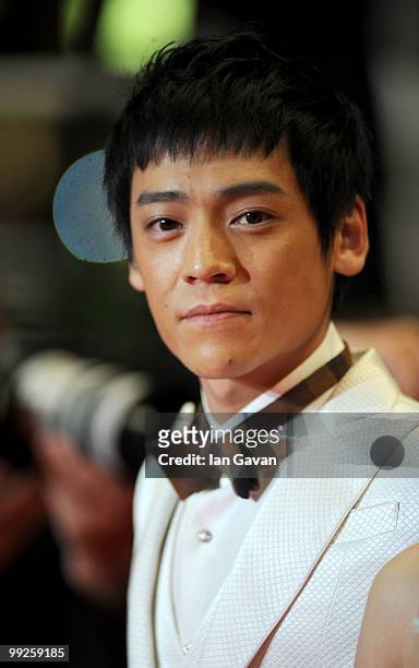 Actor Hao Qin attends the 'Chongqing Blues' Premiere at the Palais des Festivals during the 63rd Annual Cannes Film Festival on May 13, 2010 in...