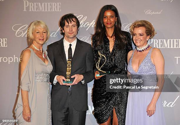 Dame Helen Mirren, Edward Hogg, model Liya Kebede and Vice President of Chopard Caroline Gruosi-Scheufele attend the Chopard Trophy at the Hotel...