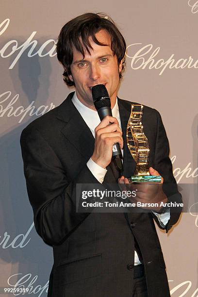 Actor Edward Hogg attends The Chopard Trophy at the Hotel Martinez during the 63rd Annual International Cannes Film Festival on May 13, 2010 in...