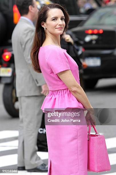 Actress Kristen Davis filming on location for "Sex And The City 2" on the streets of Manhattan on September 8, 2009 in New York City.