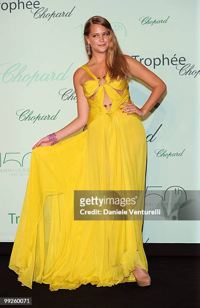 Esti Ginsburg attends The Chopard Trophy Dinner at the Hotel Martinez during the 63rd Annual International Cannes Film Festival on May 13, 2010 in...