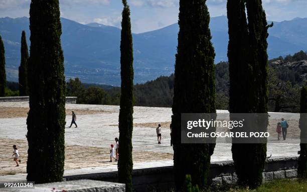 People visit the Valle de los Caidos , a monument to the Francoist combatants who died during the Spanish civil war and Spain's General Francisco...