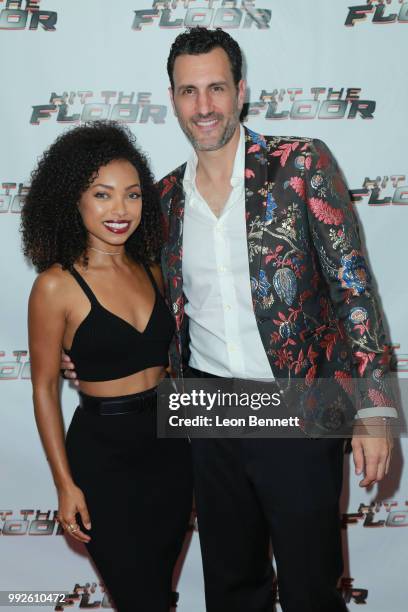 McKinley Freeman and James LaRosa attend "Hit the Floor" Season 4 Cast & Crew Premiere Screening on July 5, 2018 in Los Angeles, California.