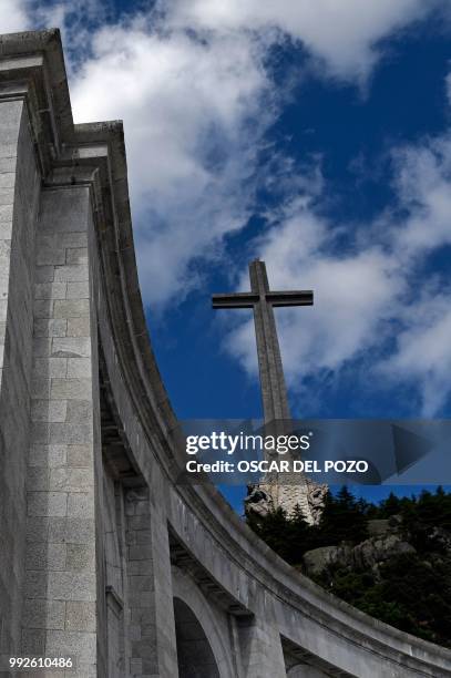 Picture taken at the Valle de los Caidos , a monument to the Francoist combatants who died during the Spanish civil war and Spain's General Francisco...