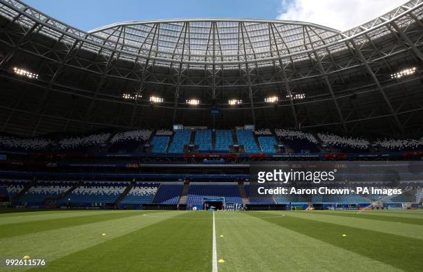 General view of the Samara Arena, where England will play Sweden in the FIFA World Cup Quarter Final.