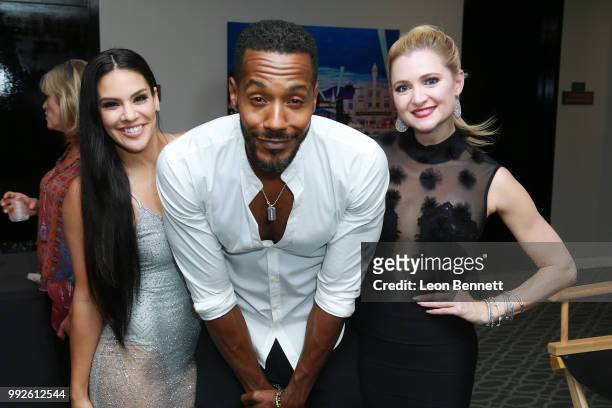 Michelle Maniscalco, McKinley Freeman and Katherine Bailess attend "Hit the Floor" Season 4 Cast & Crew Premiere Screening on July 5, 2018 in Los...