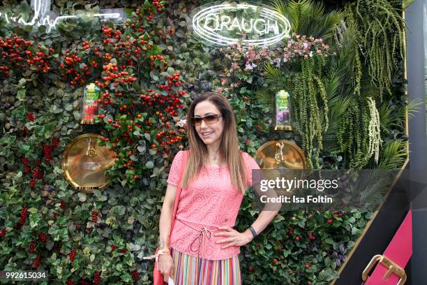 Anastasia Zampounidis attends The Fashion Hub during the Berlin Fashion Week Spring/Summer 2019 at Ellington Hotel on July 5, 2018 in Berlin, Germany.