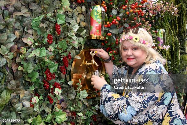 Make up artist Betty Amrhein attends The Fashion Hub during the Berlin Fashion Week Spring/Summer 2019 at Ellington Hotel on July 5, 2018 in Berlin,...