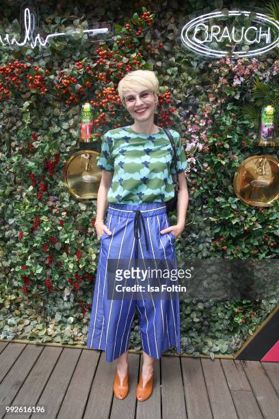 Susann Atwell attends The Fashion Hub during the Berlin Fashion Week Spring/Summer 2019 at Ellington Hotel on July 5, 2018 in Berlin, Germany.