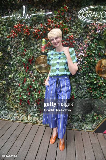 Susann Atwell attends The Fashion Hub during the Berlin Fashion Week Spring/Summer 2019 at Ellington Hotel on July 5, 2018 in Berlin, Germany.