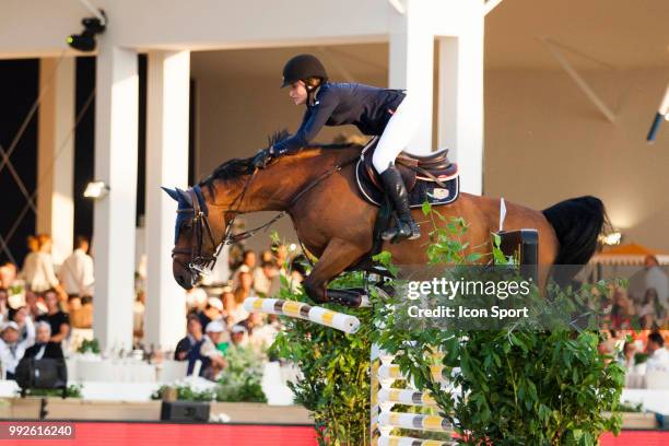 Jessica Springsteen competes in the Prix Renault Mobility at Champ de Mars on July 5, 2018 in Paris, France.