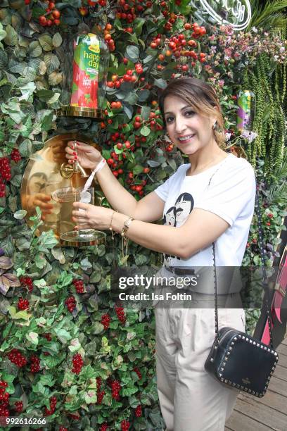 Laila Hamidi attends The Fashion Hub during the Berlin Fashion Week Spring/Summer 2019 at Ellington Hotel on July 5, 2018 in Berlin, Germany.